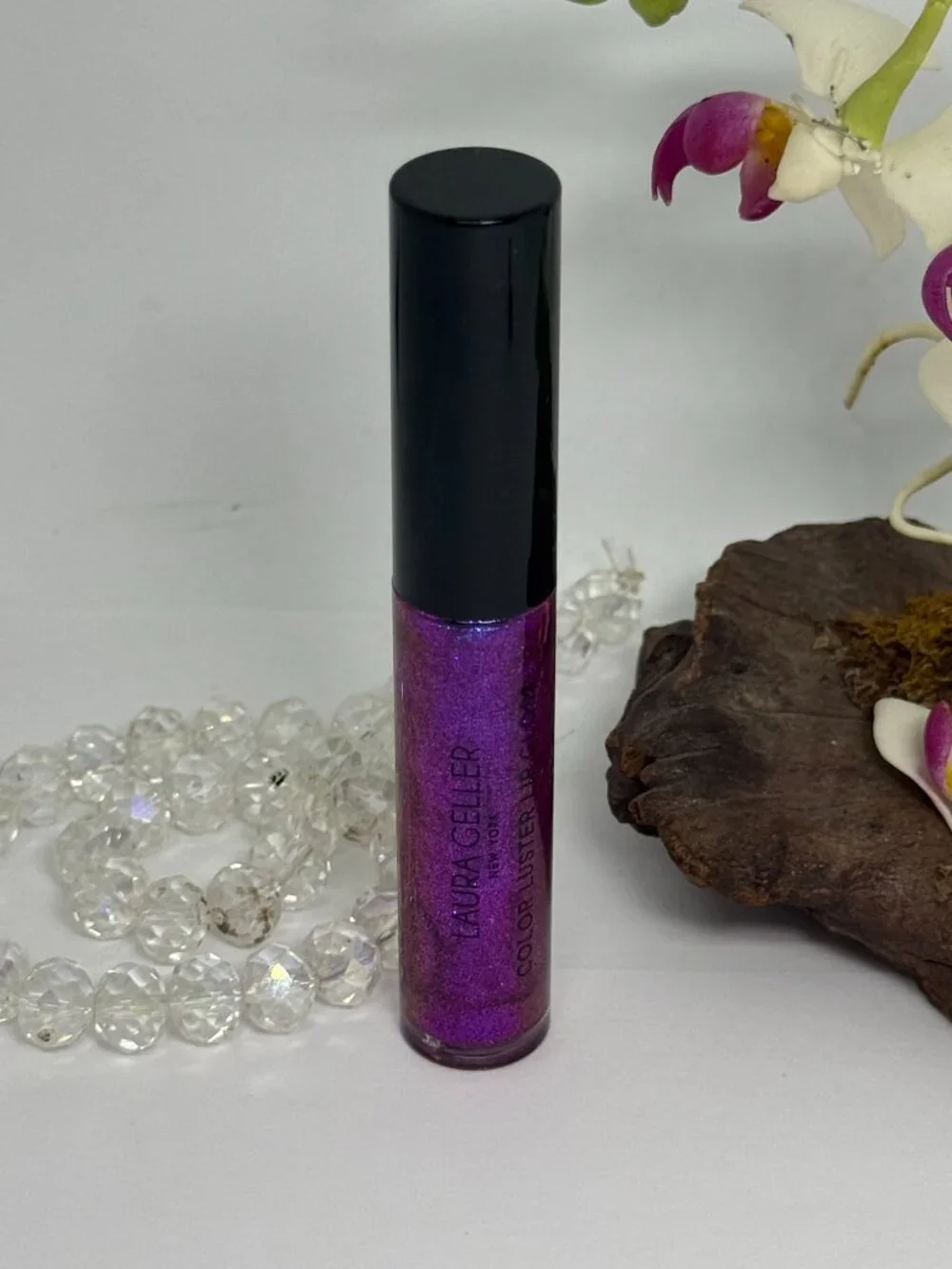 2x Laura Geller Color Luster Lip Gloss Hi-Def Top Coat - Amethyst Glaze - NIB